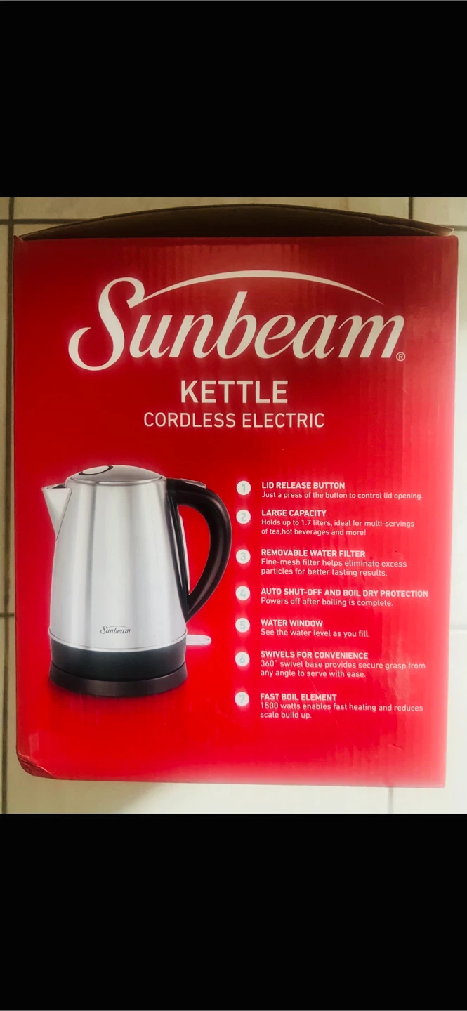 Sunbeam Cordless Electric Kettle 1.7L - photo 2