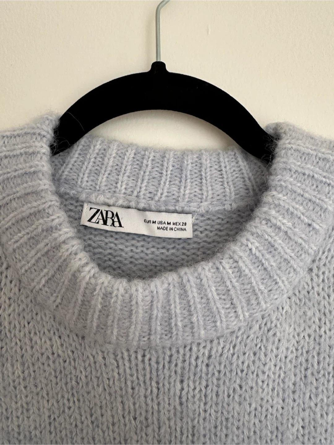 ZARA Light Blue Knit Sweater - photo 2