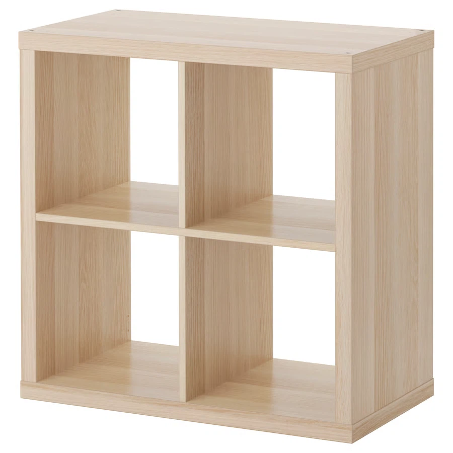 Kallax shelf - Oak + Divider ( Like new )