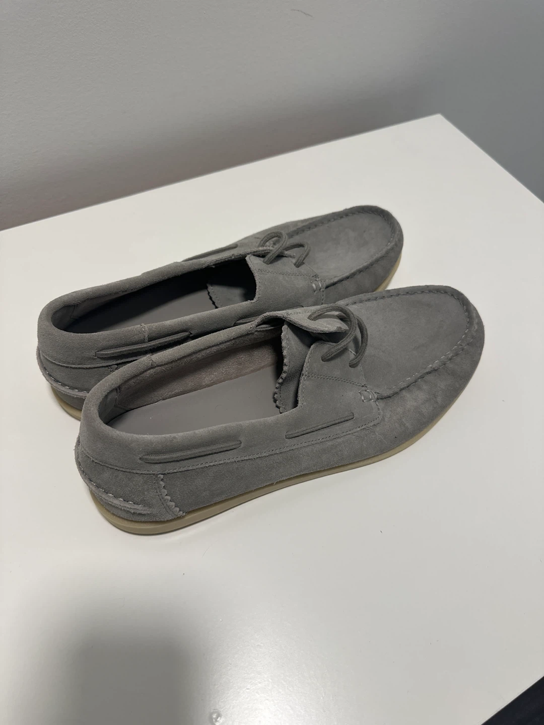 Zara Grey Suede Loafers Size 44
