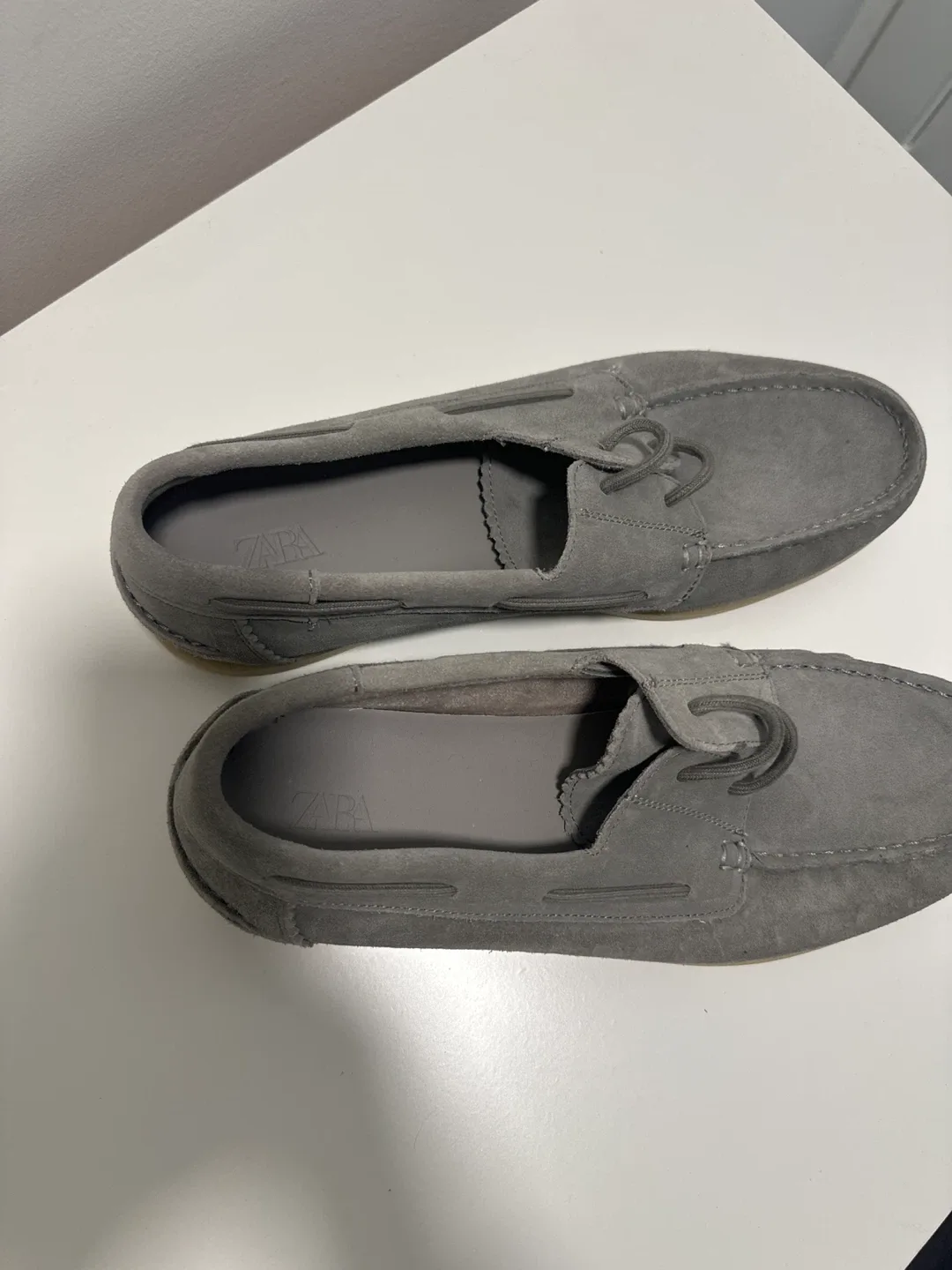 Zara Grey Suede Loafers Size 44 - photo 2