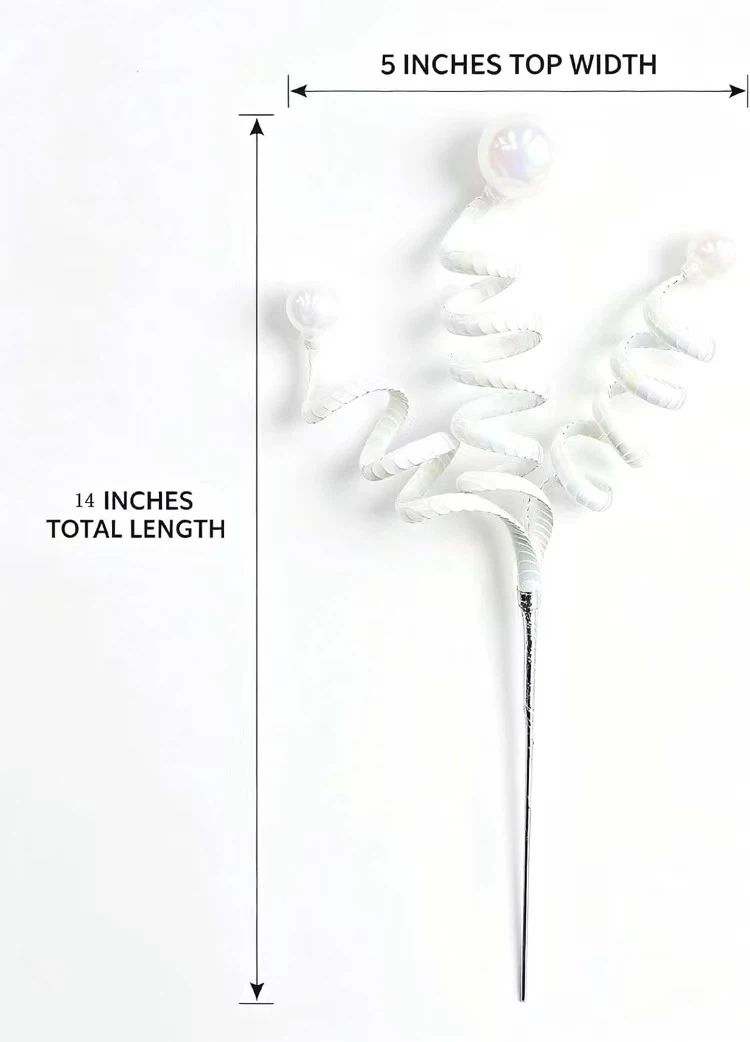 White Spiral Christmas Decorative Sprays - photo 3