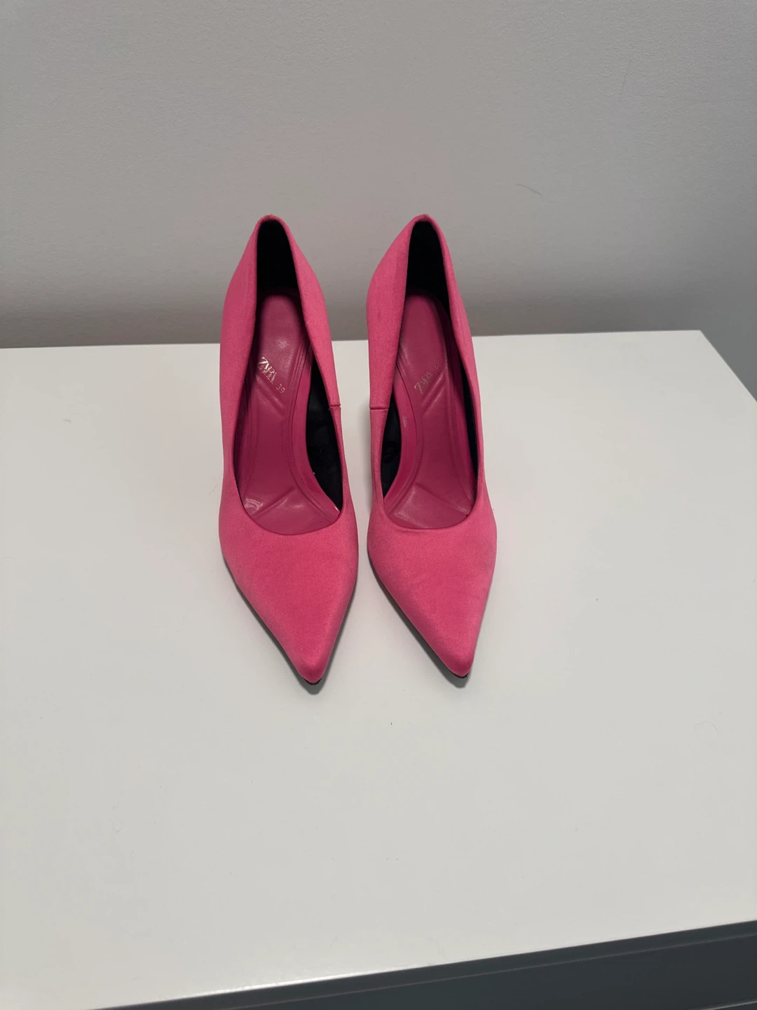 Zara Hot Pink Heeled Pumps Size 39