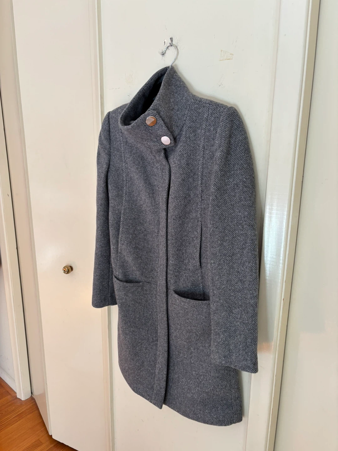 Mango Basics Grey Wool Coat XS - photo 3