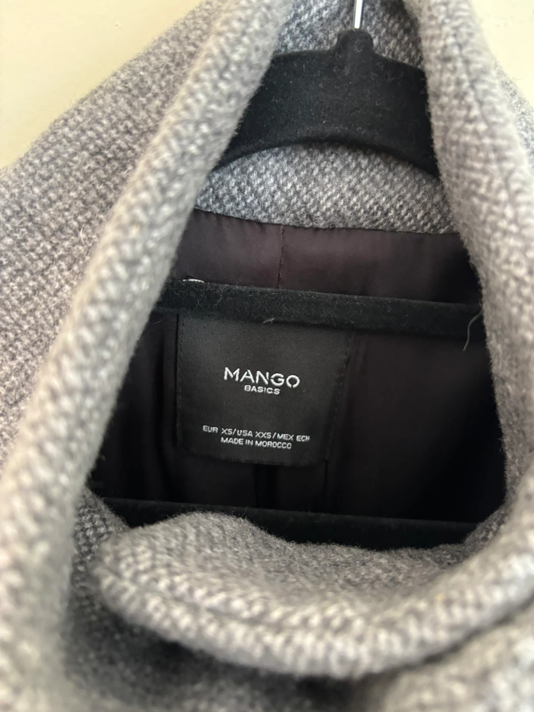 Mango Basics Grey Wool Coat XS - photo 5