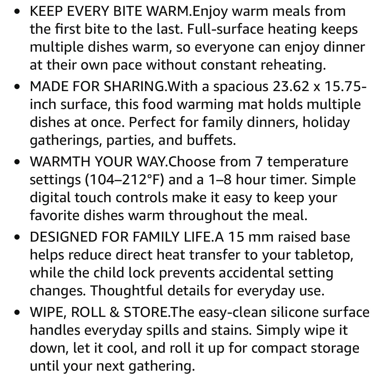 Electric Food Warming Mat Warming- - photo 2