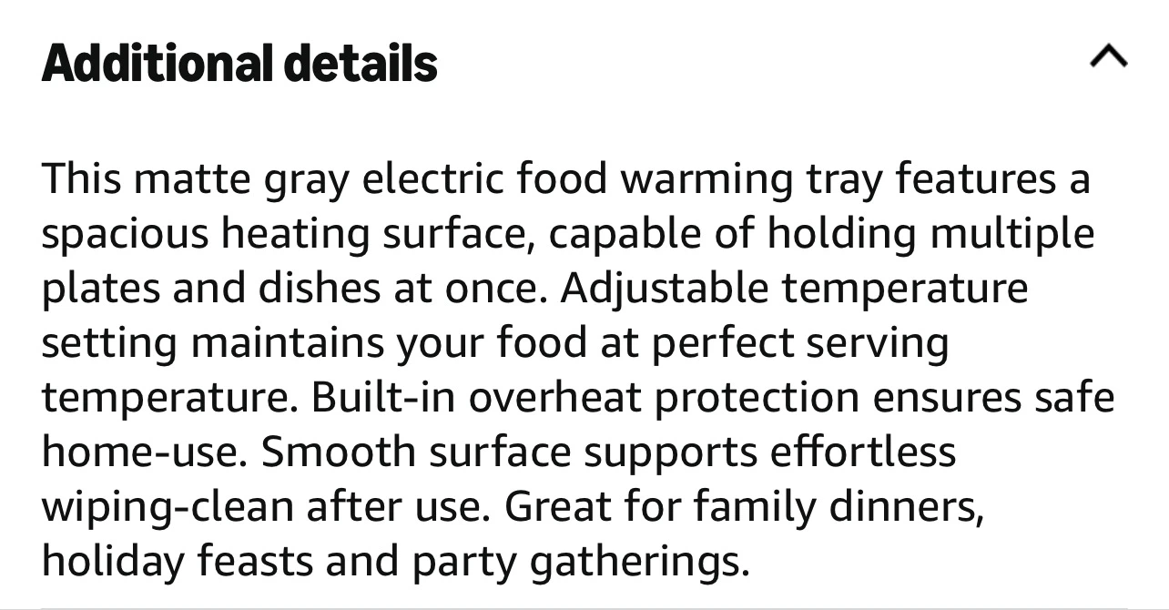 Electric Food Warming Mat Warming- - photo 3