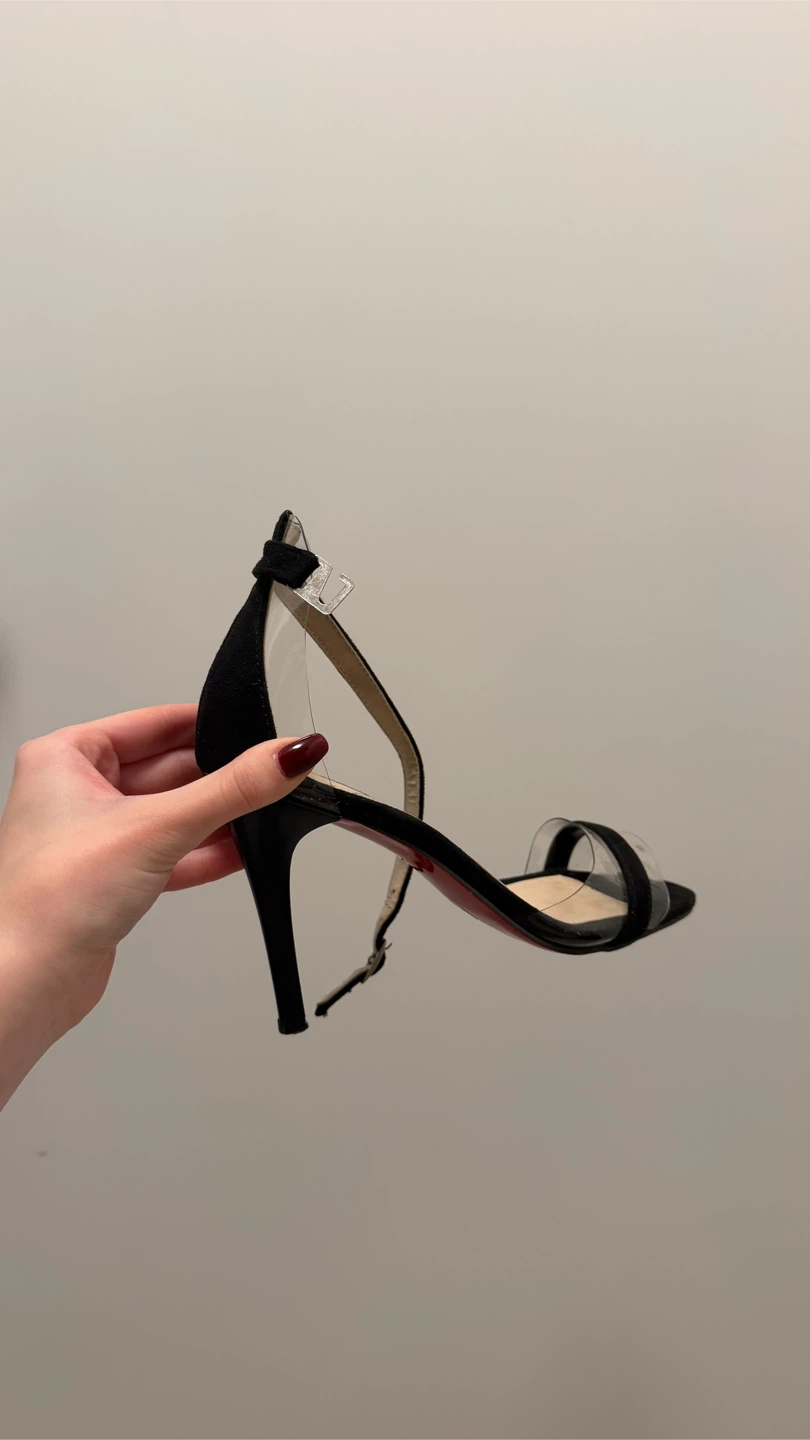 Zara black stiletto heels with clear straps - photo 4