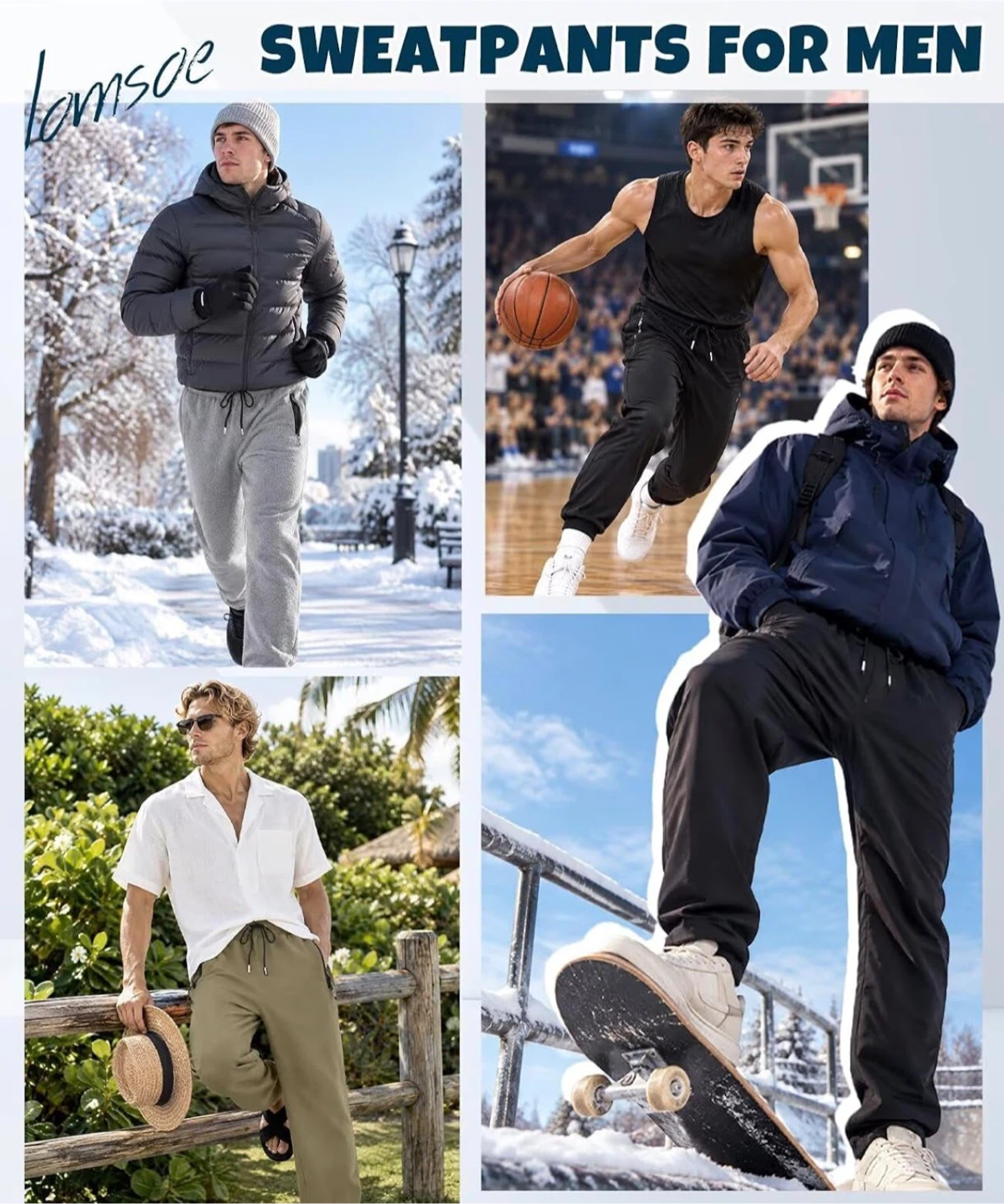 Lomsoe Men's Sweatpants（large） - photo 2