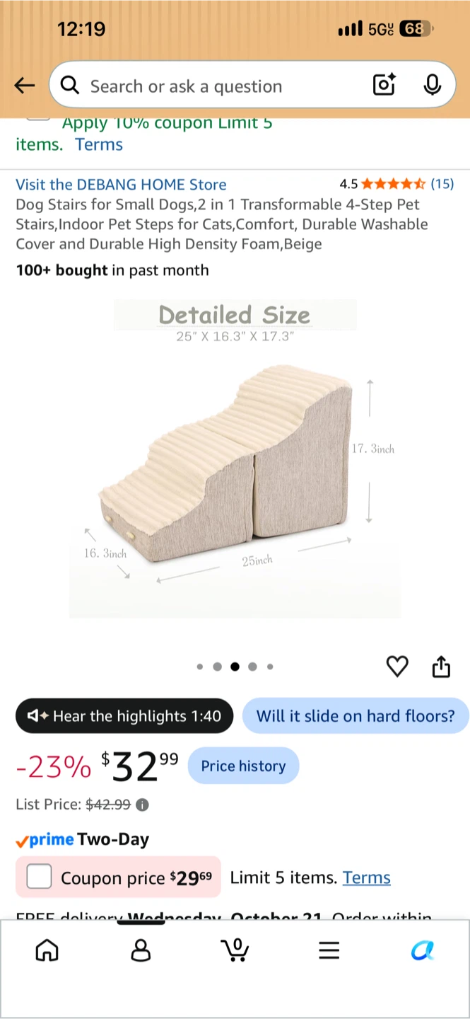 DEBANG HOME 2-in-1 Transformable Pet Stairs - photo 5