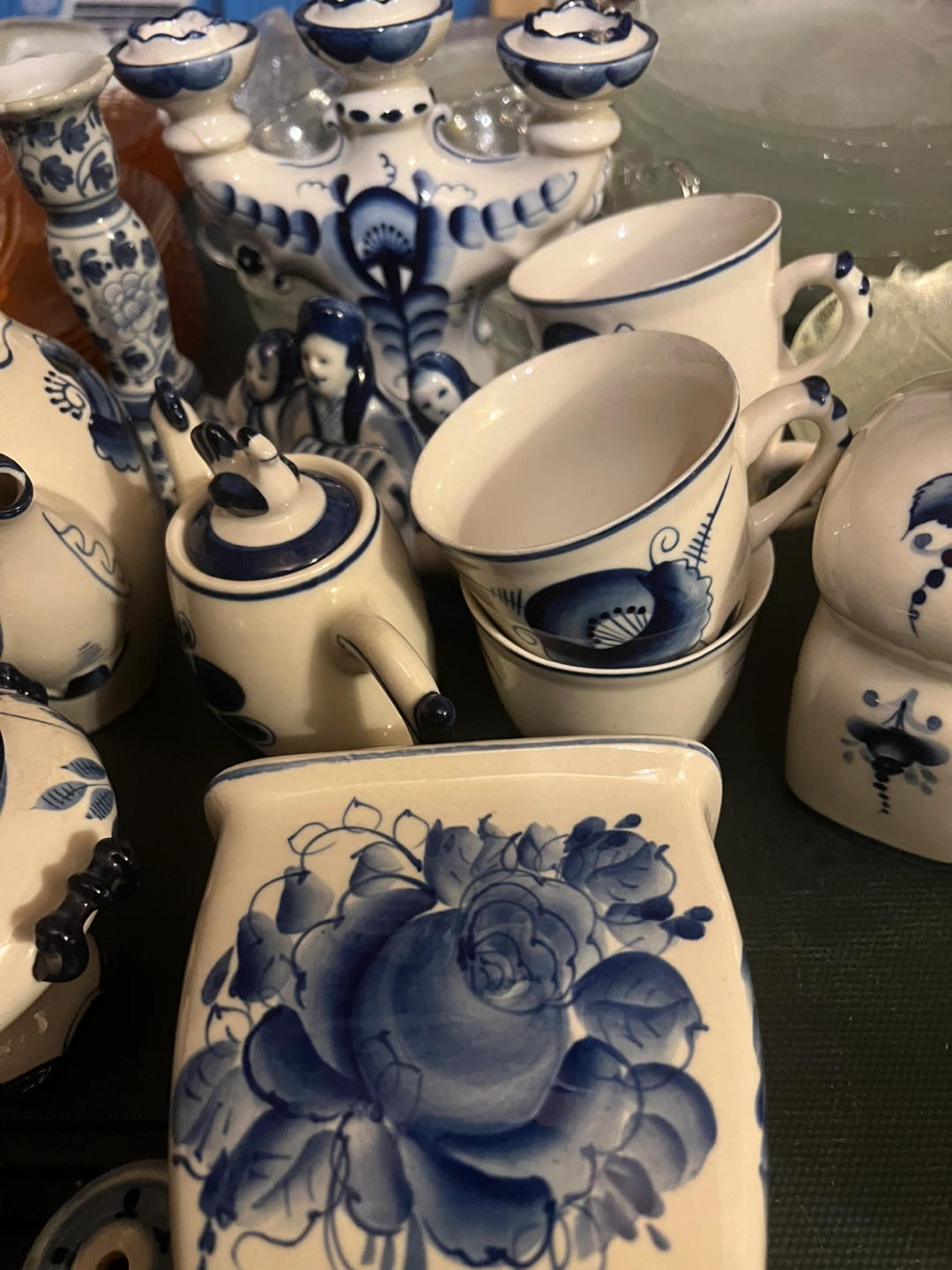 Gzhel Porcelain Collection antique made in Russia