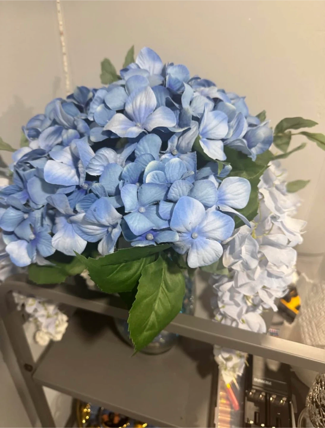Artificial Hydrangea and Wisteria Arrangement