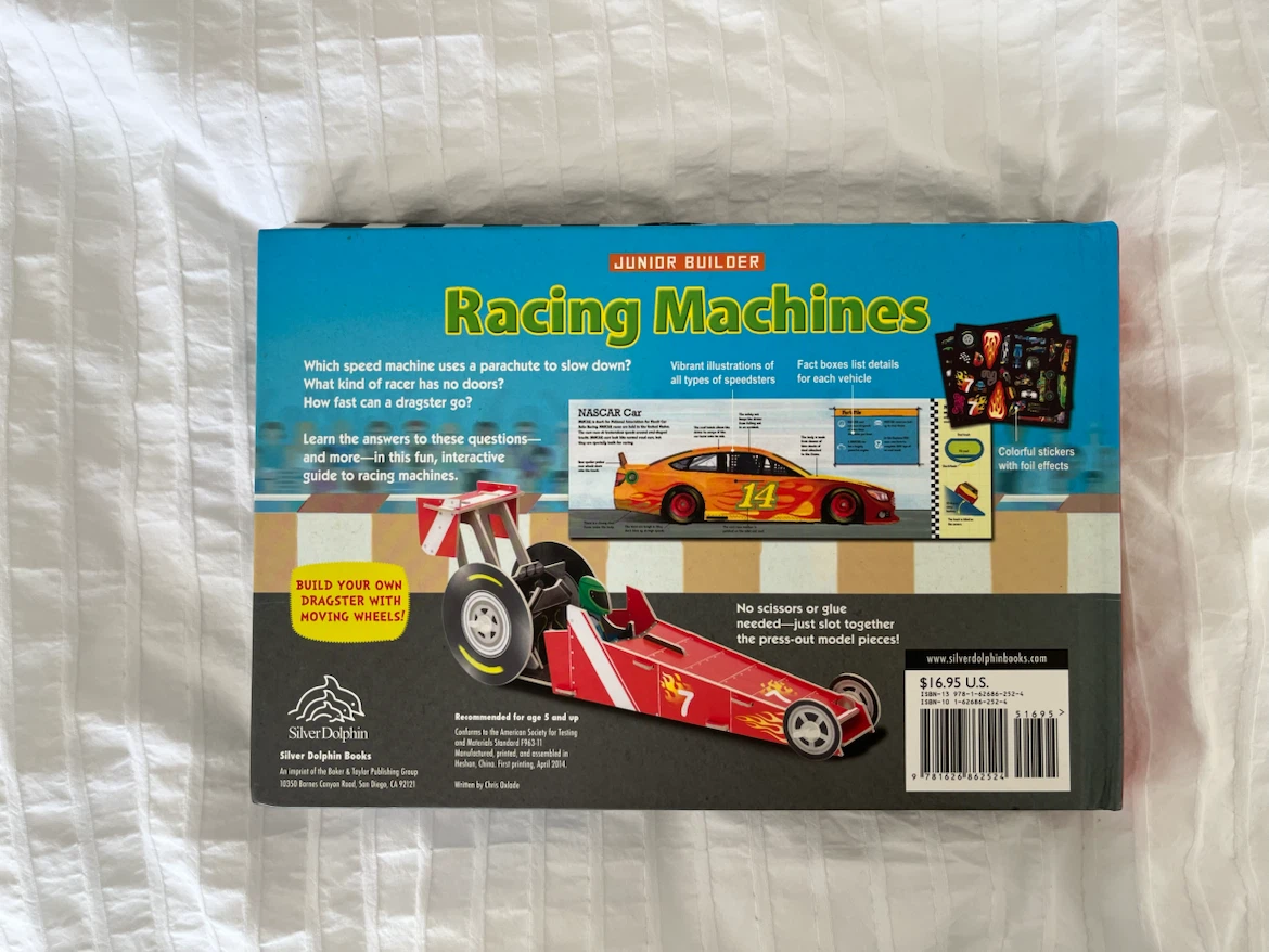 Junior Builder Racing Machines Book and Model Kit - photo 2