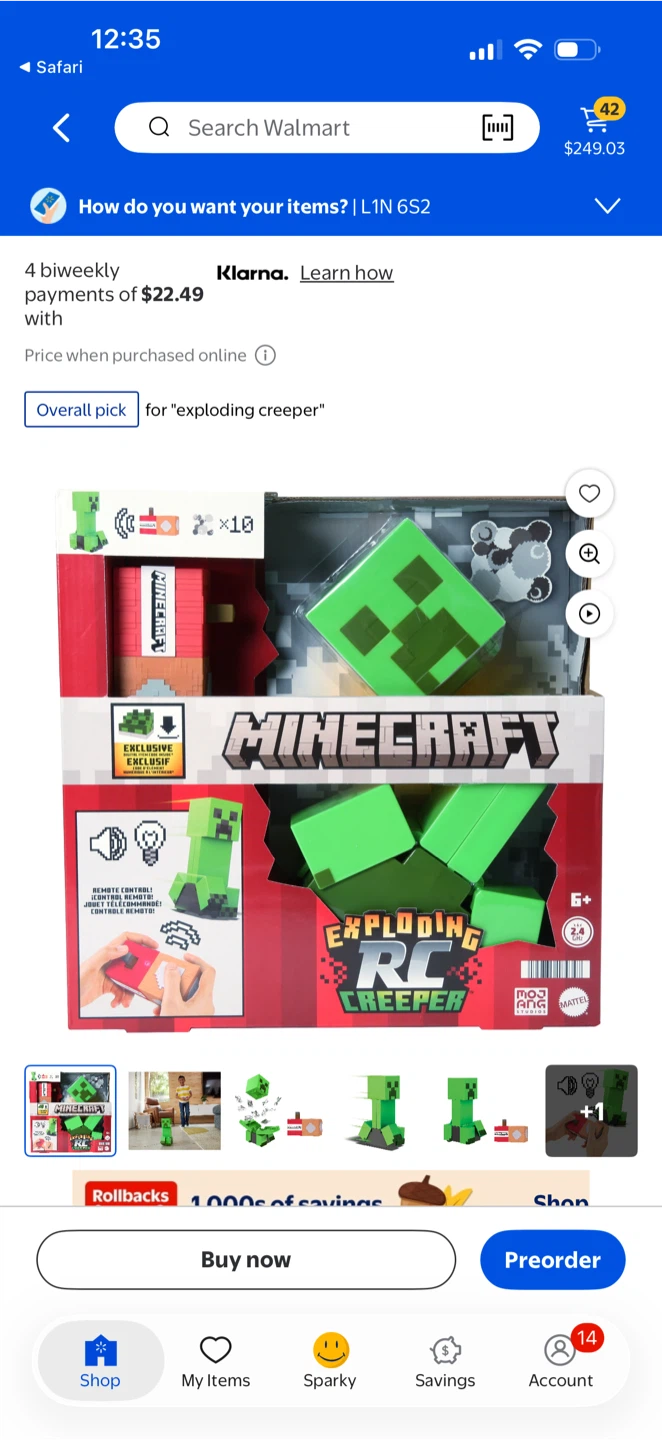 R/C exploding Creeper Minecraft toy - photo 4