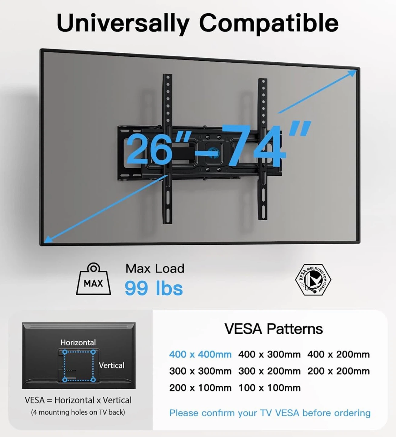 Full-Motion TV Wall Mount - photo 2