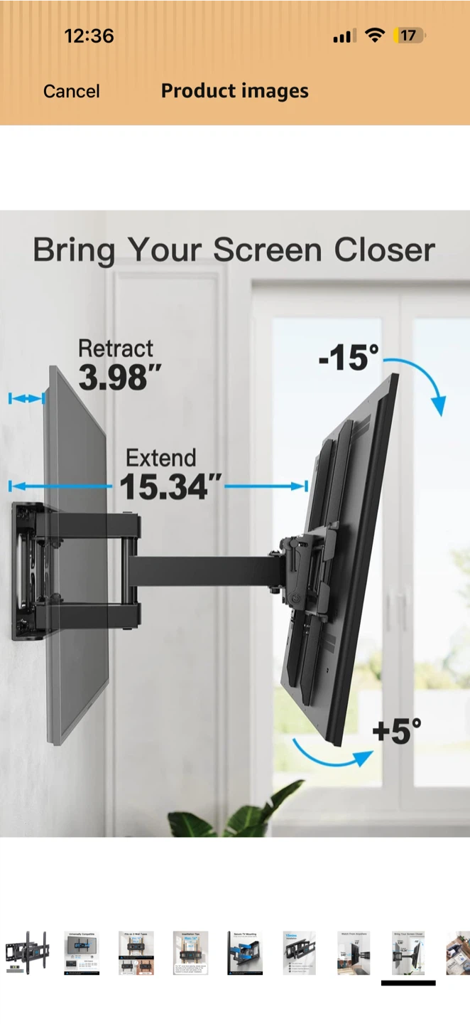 Full-Motion TV Wall Mount - photo 4