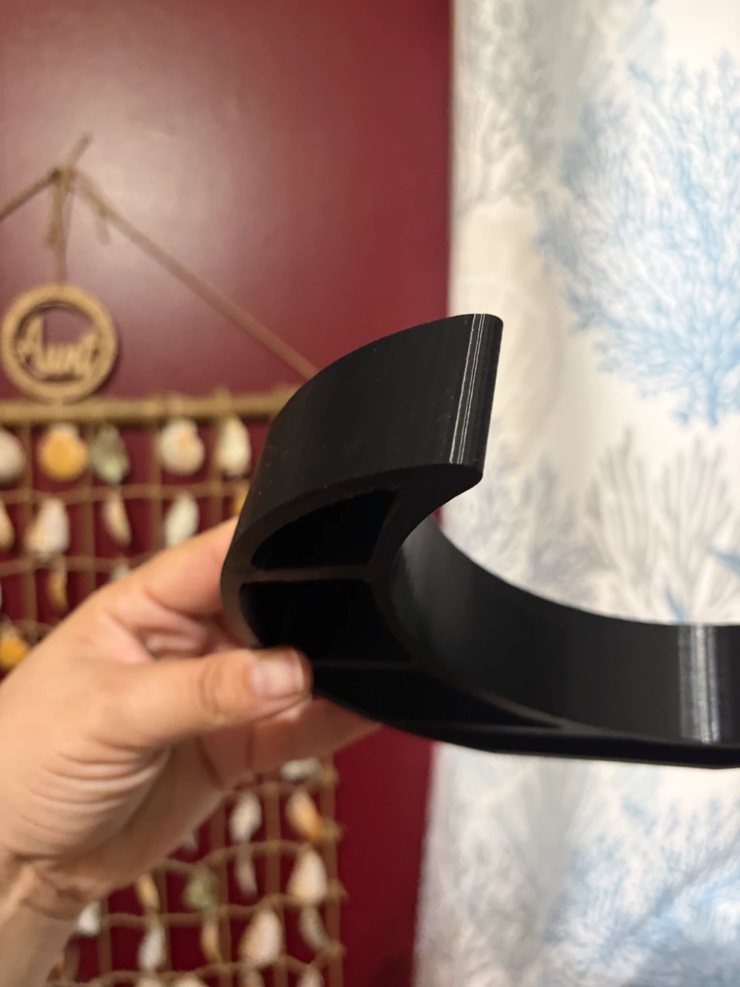 3D Printed Black Crescent Moon Shelf - photo 2