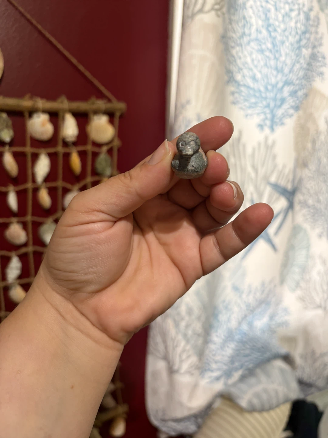 Small Carved Stone Duck Figurine