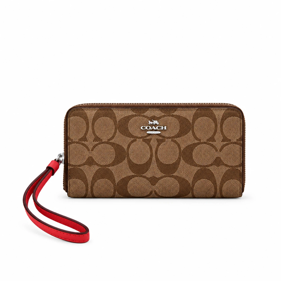 Coach canvas Wallet clutch wristlet  6.25”x3.5”