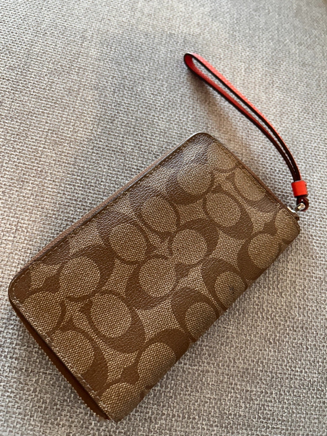 Coach canvas Wallet clutch wristlet  6.25”x3.5” - photo 3