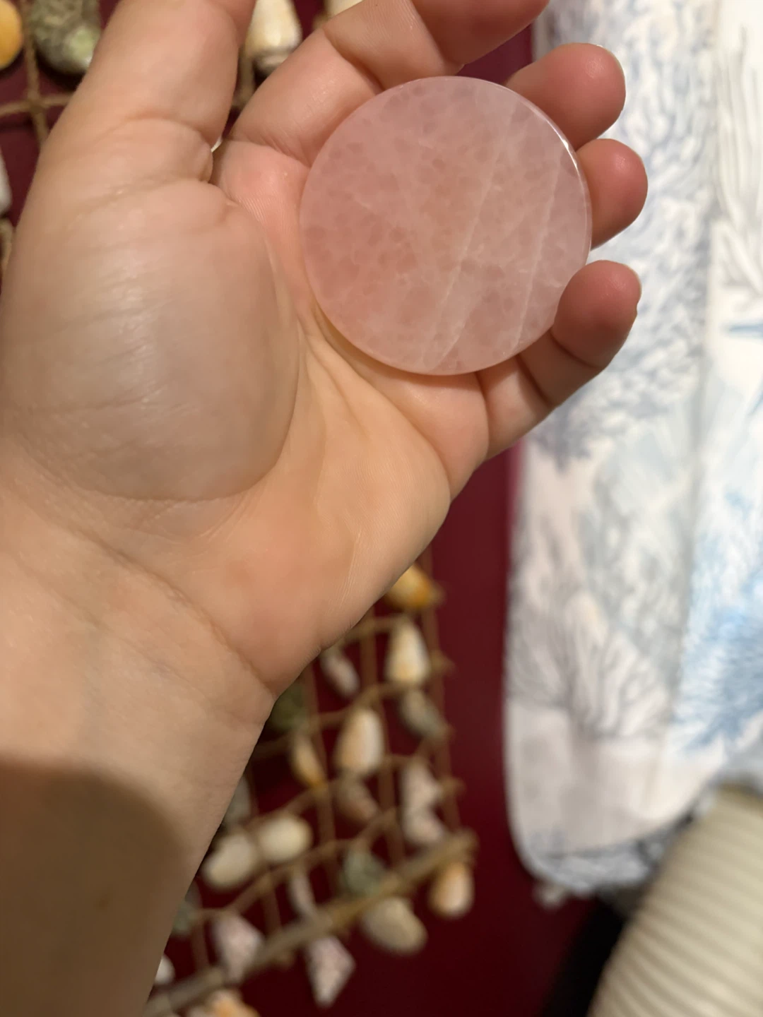 Rose Quartz Pentacle Disc - photo 2