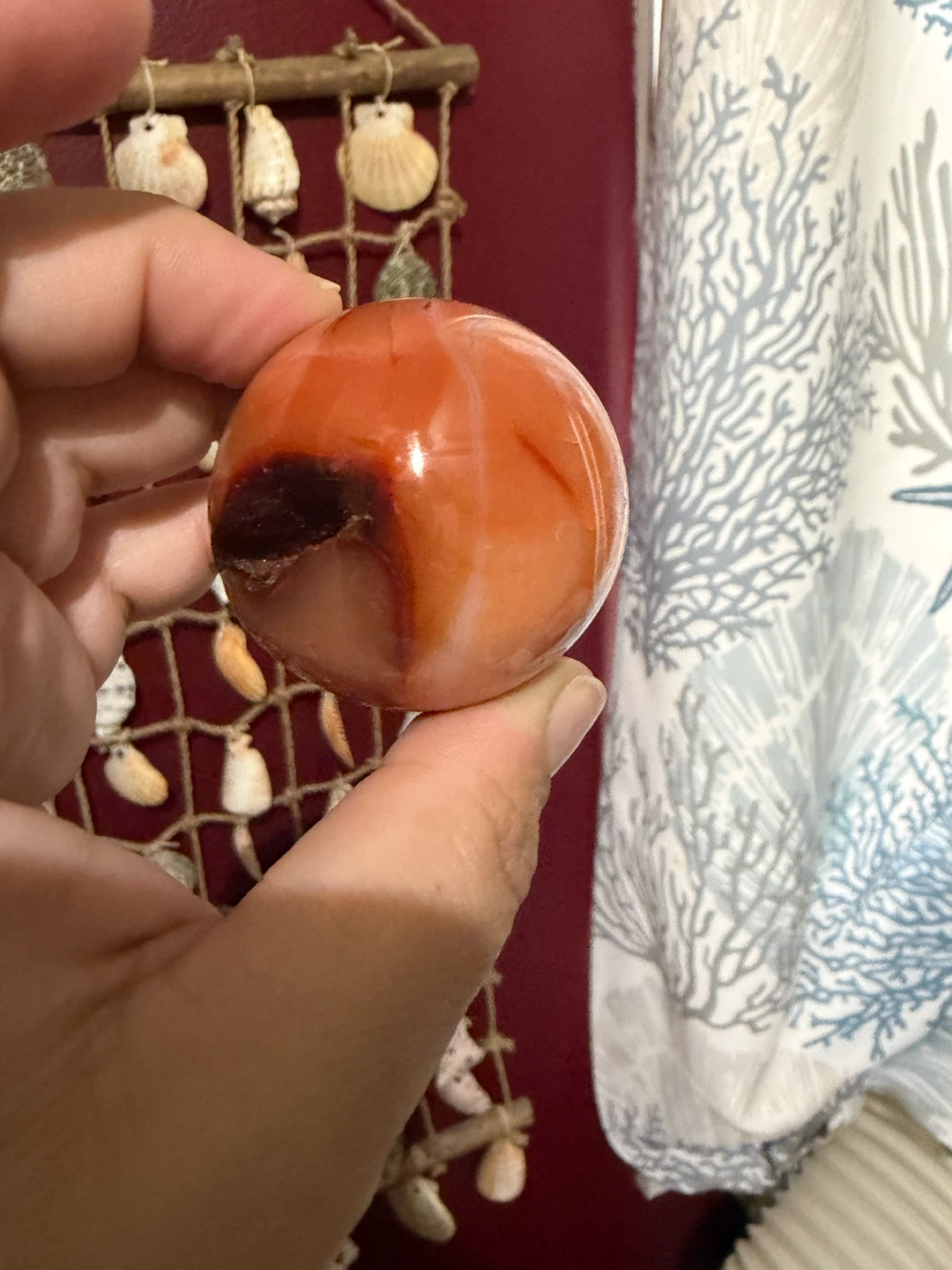 Polished Carnelian Crystal Sphere