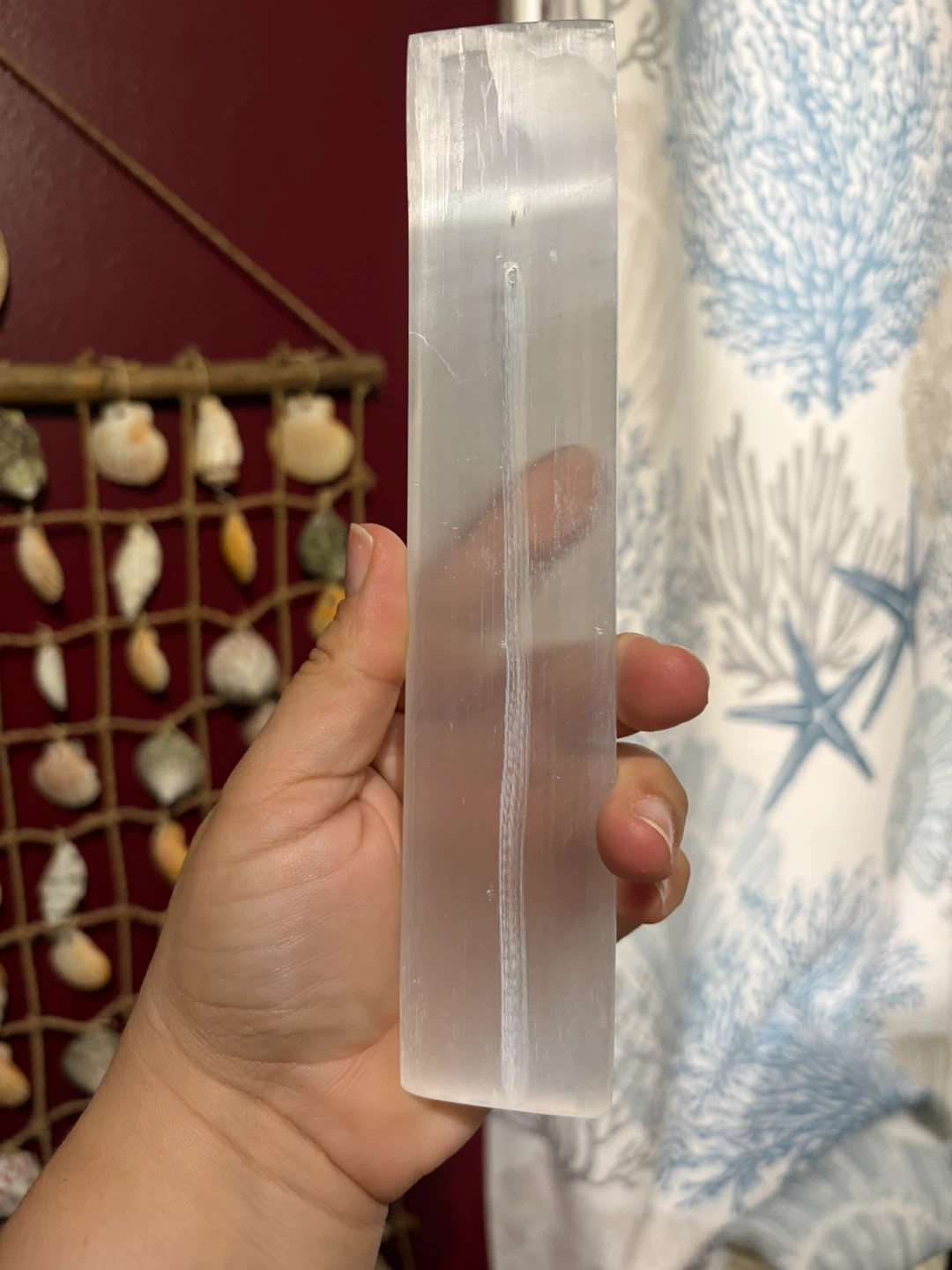 Selenite Crystal Charging Plate incense holder - photo 4
