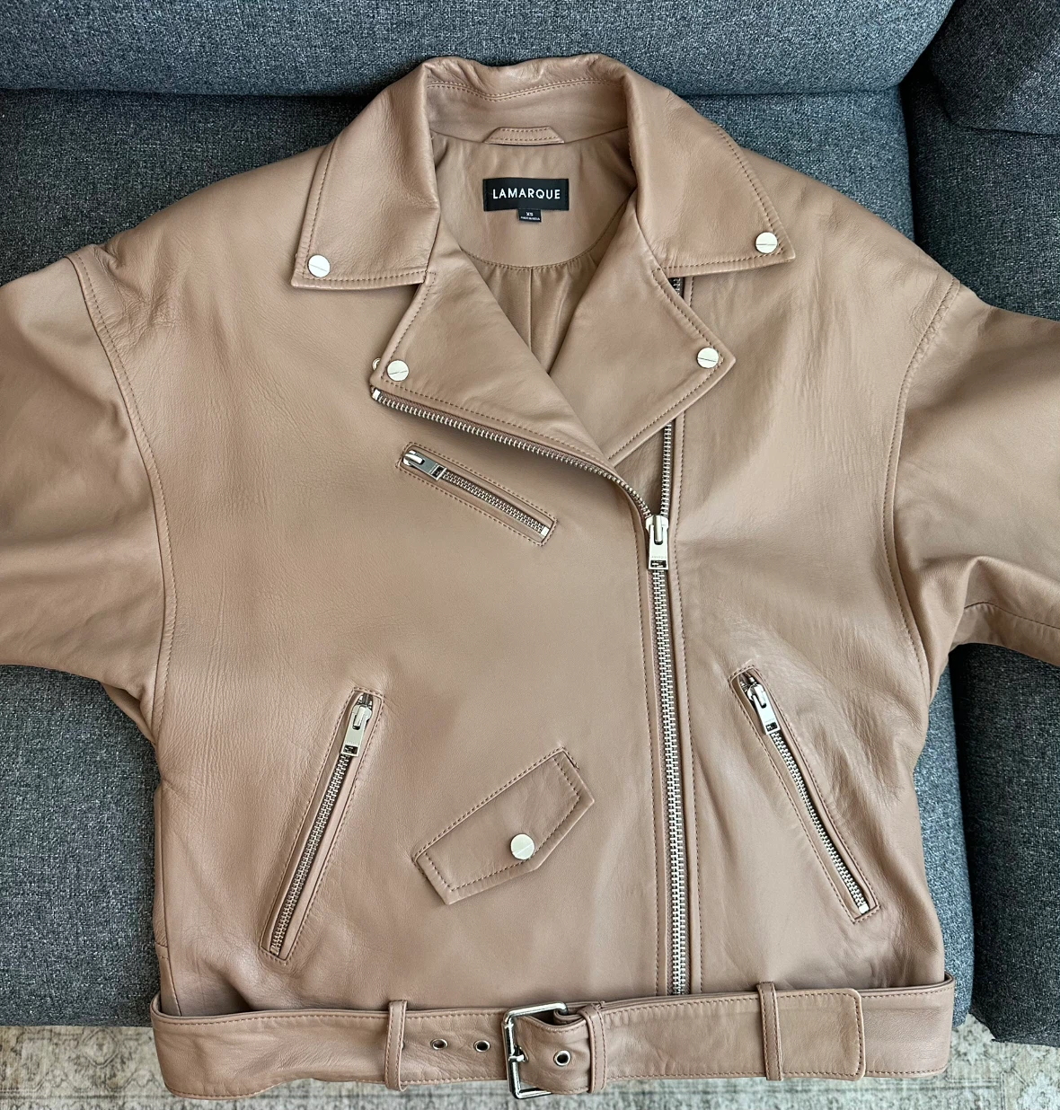 LAMARQUE Leather Biker Jacket XS - photo 3