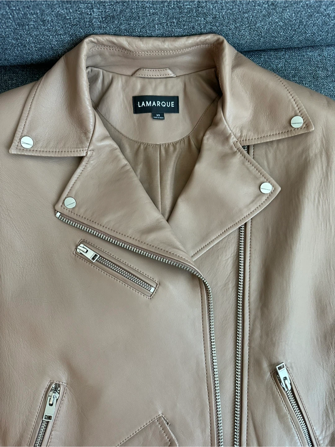 LAMARQUE Leather Biker Jacket XS - photo 4