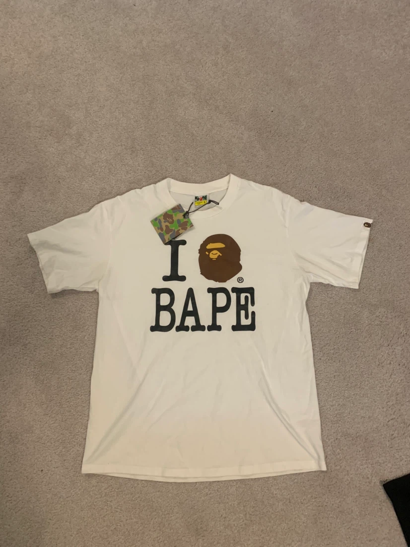 BAPE I Heart Bape White T-Shirt