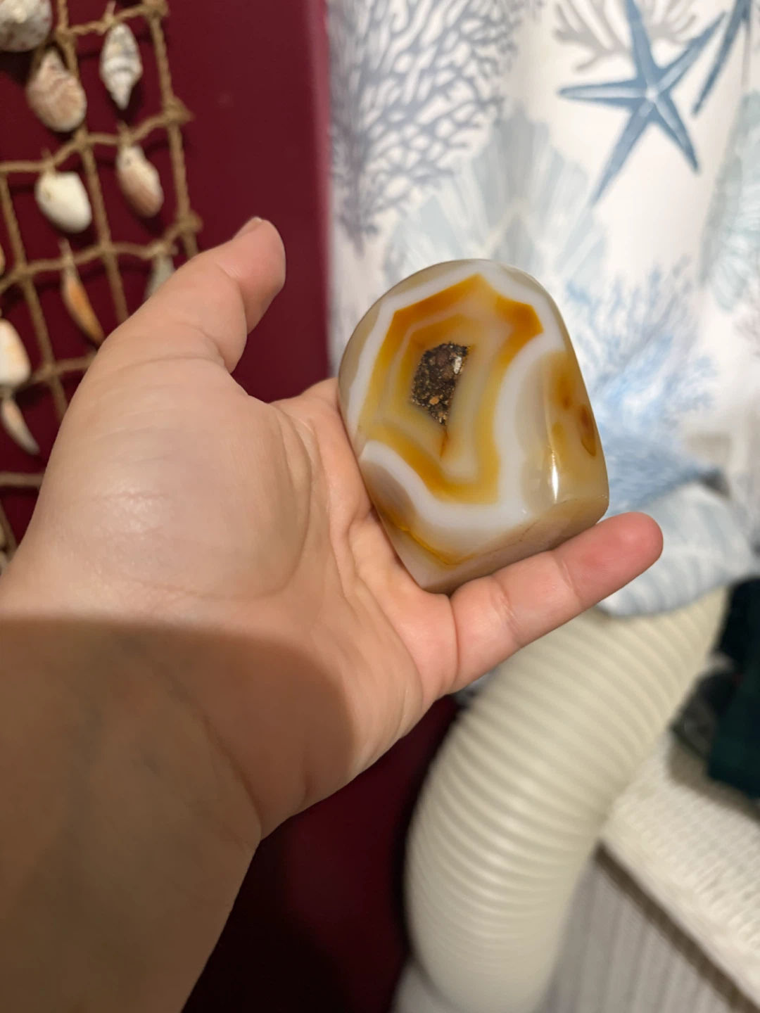 Polished Banded Agate Crystal Specimen