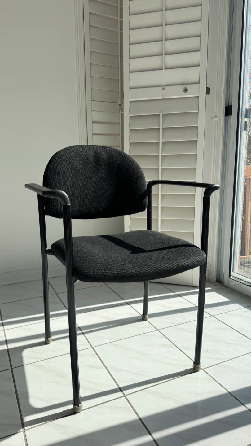 Set of 4 Black Office Chairs