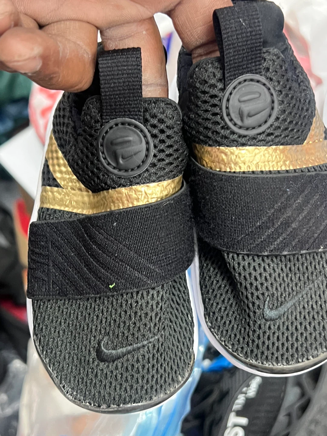 Nike Toddler Shoes Black and Gold