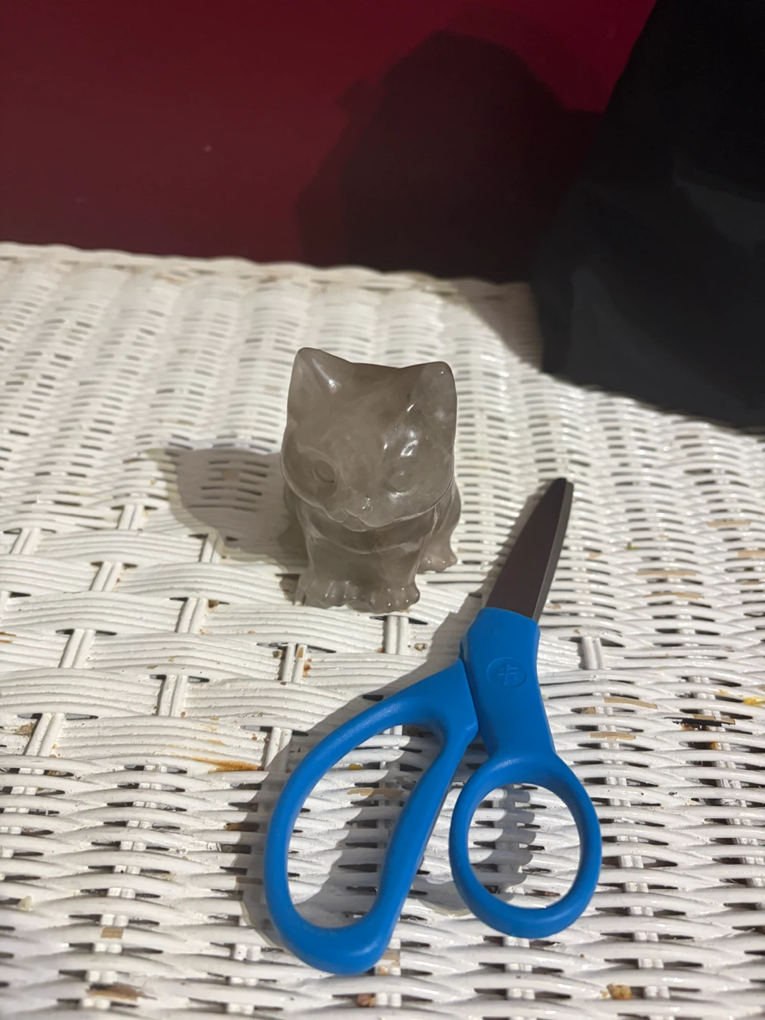 Smoky Quartz Cat Figurine