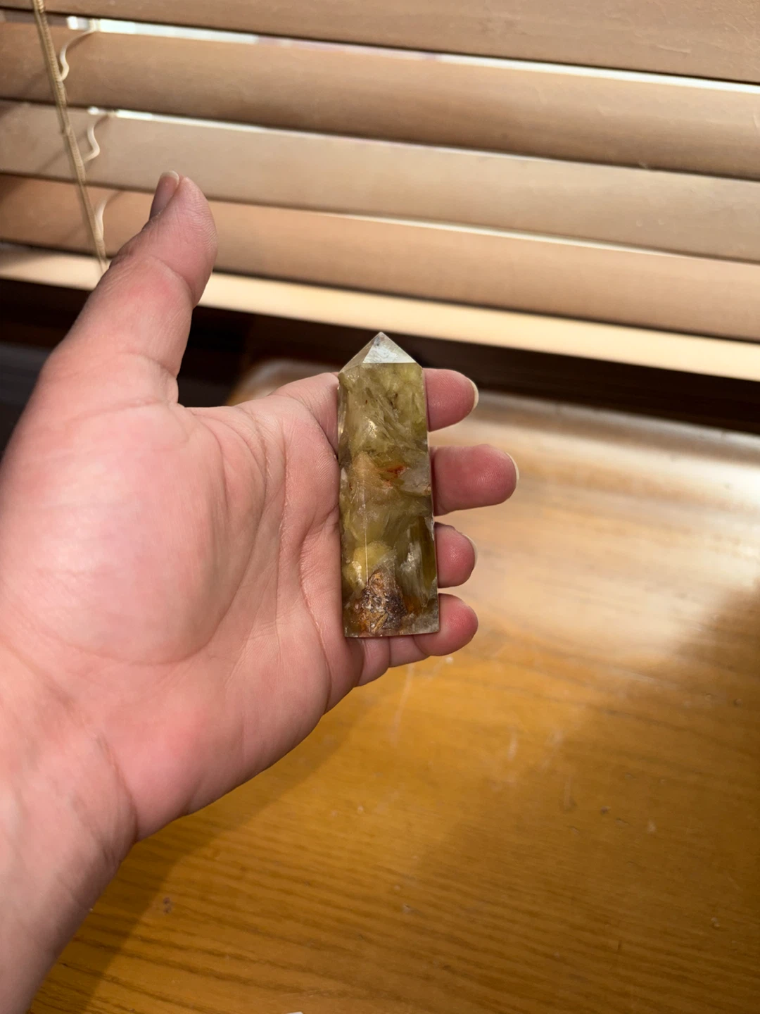 Natural Yellow Calcite Crystal Point