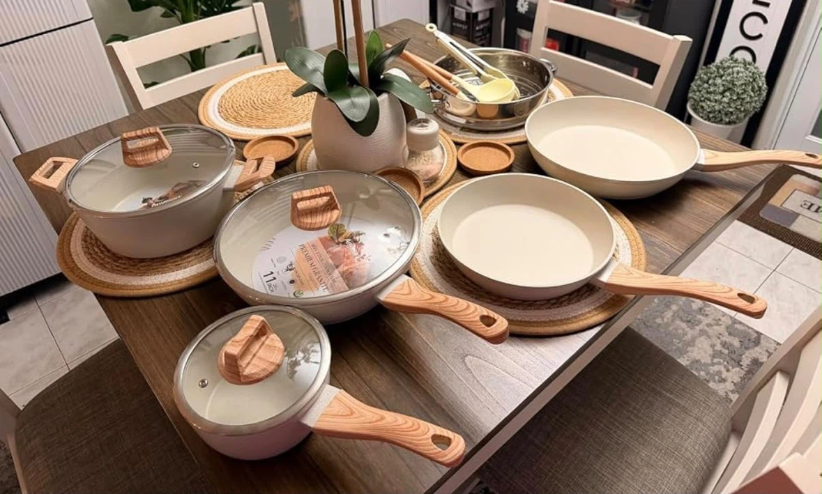 M Cookware Set ceramic pots pans - photo 4