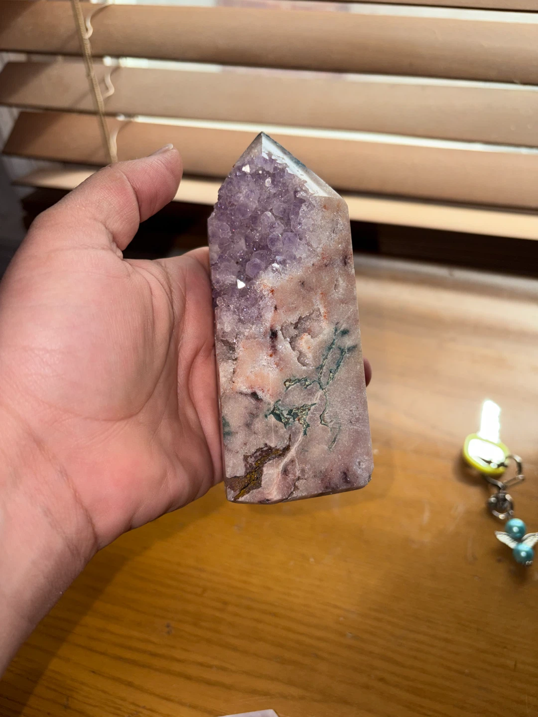Pink Amethyst Crystal Tower - photo 2