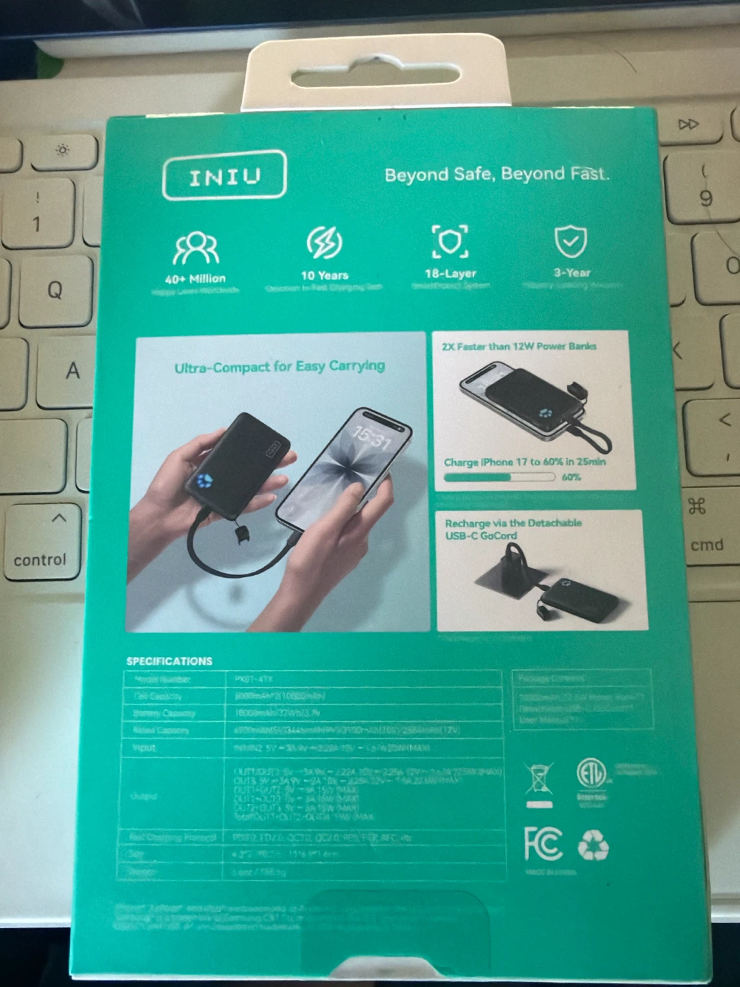 INIU PowerPaw 10000mAh 22.5W Fast Charging Power Bank - photo 2