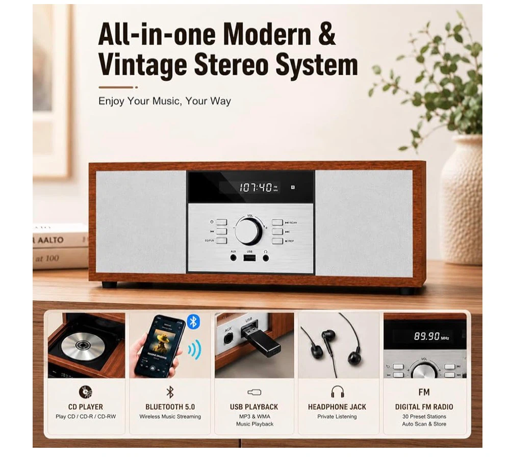 Bluetooth Stereo System for Home - photo 4