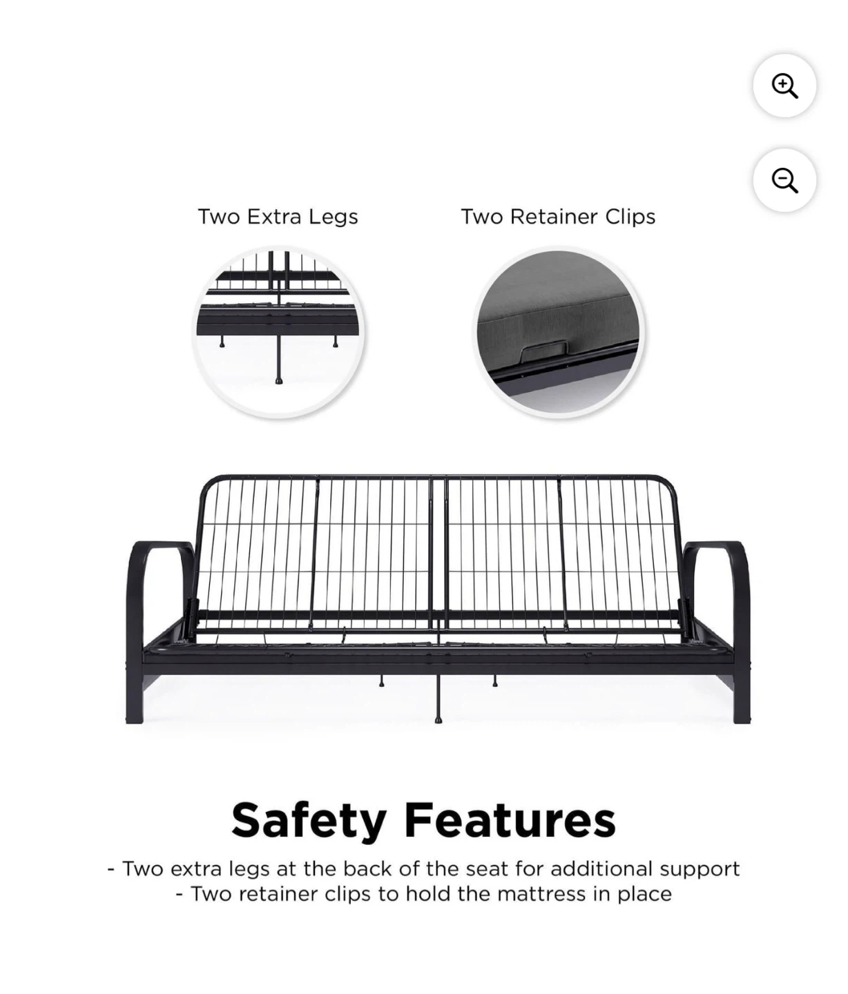 Metal Futon sofa come bed frame (without mattress) - photo 5