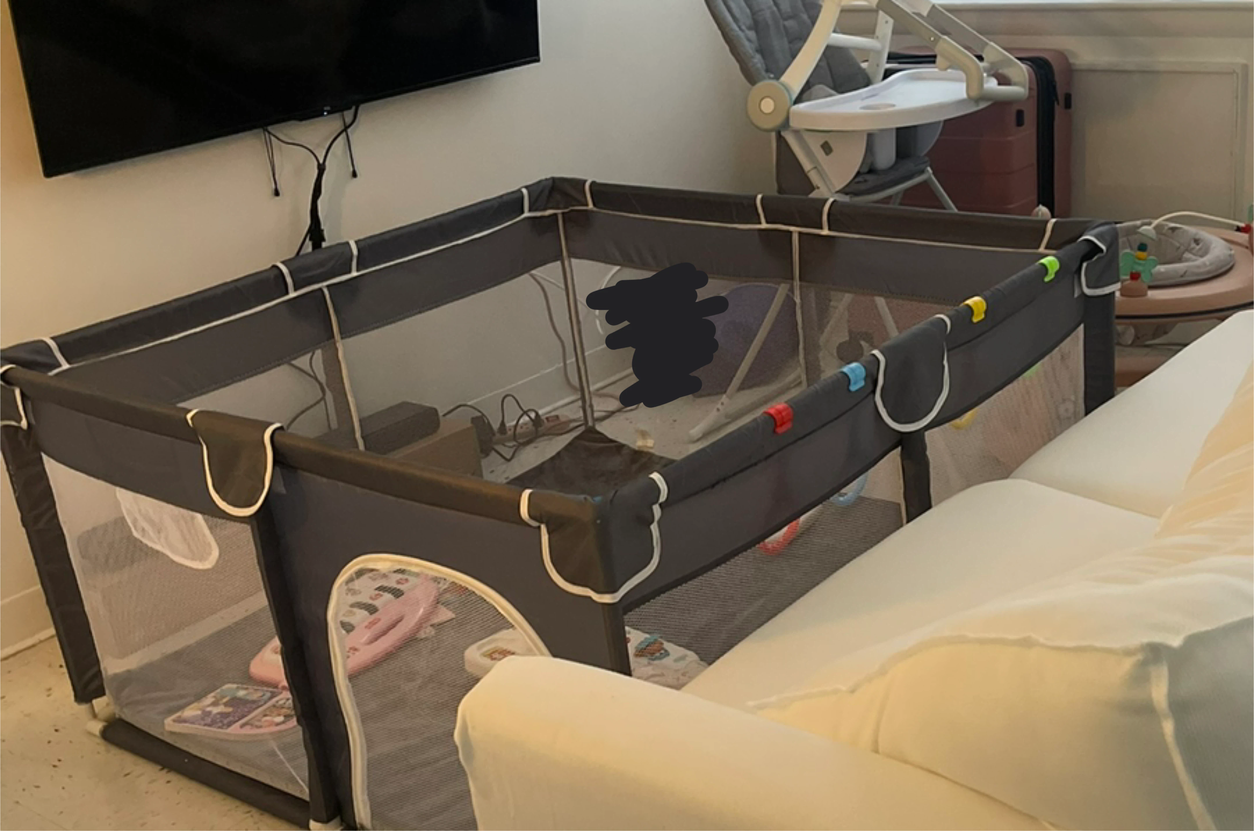 Grey Playpen for Babies & Toddlers
