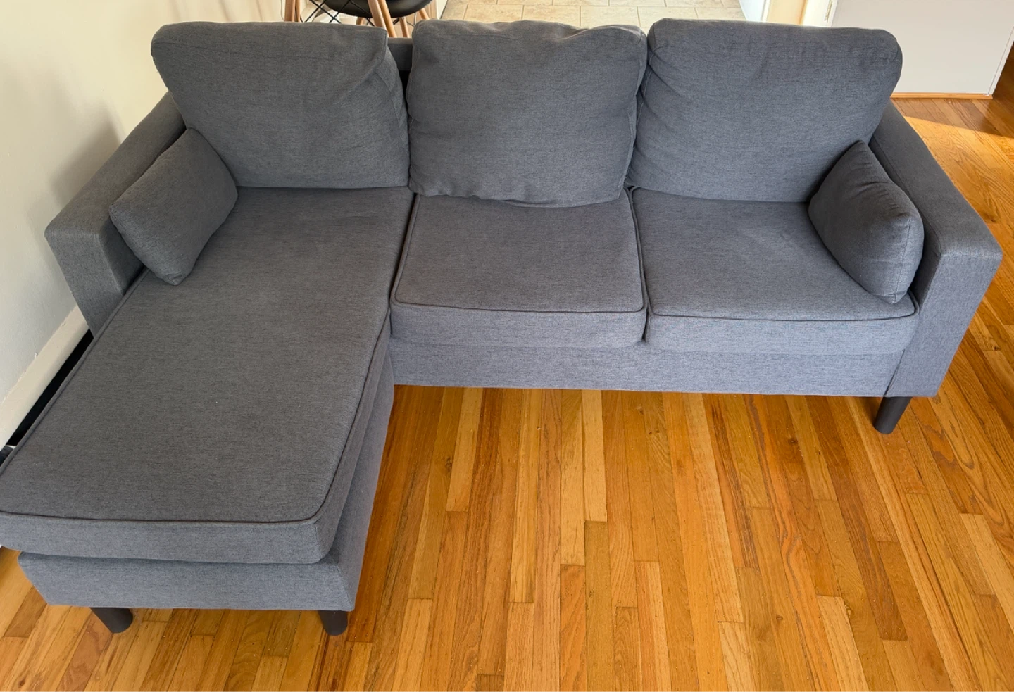 Grey L shaped sofa - photo 3