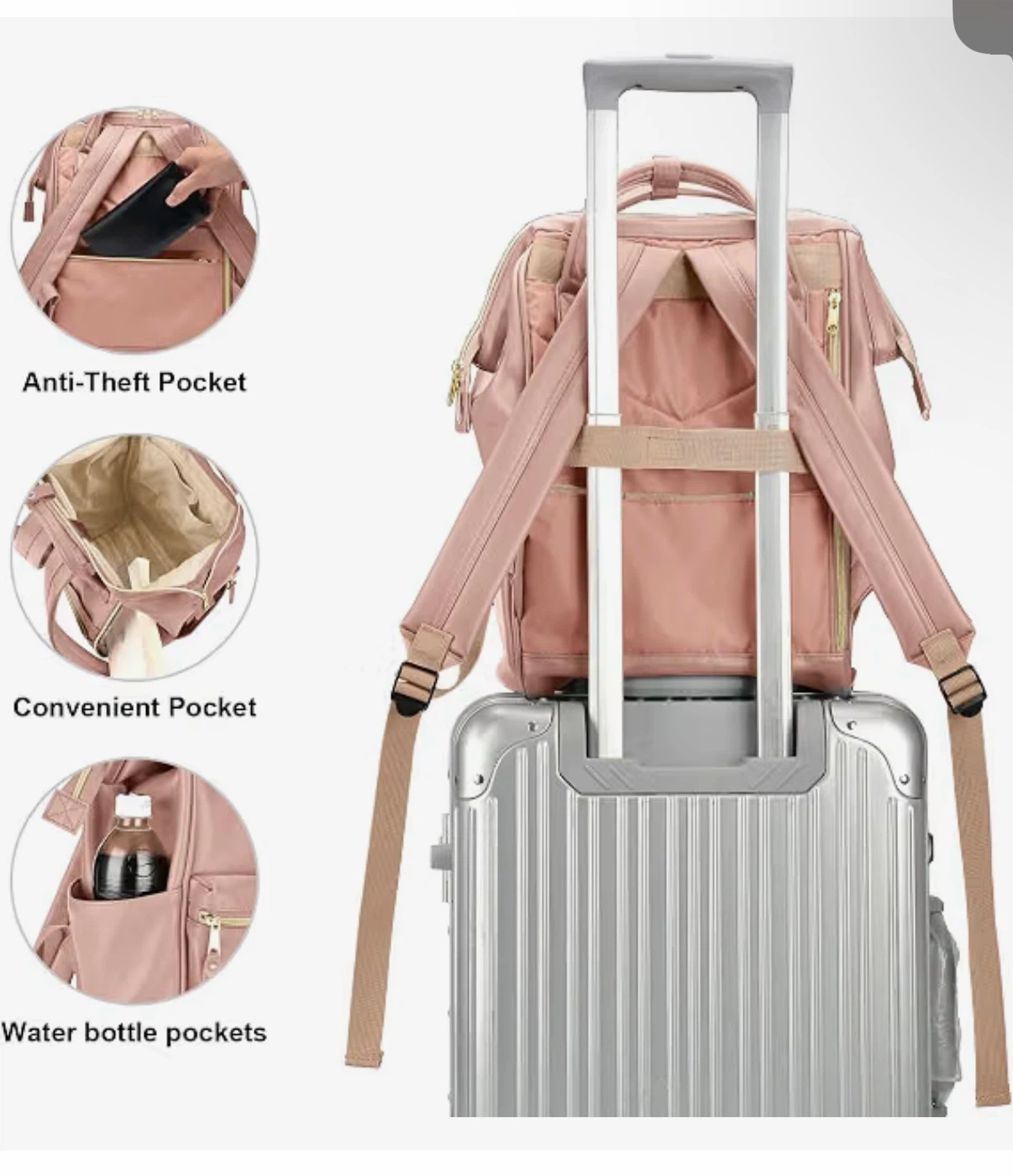Vegan Leather Laptop Backpack - photo 2