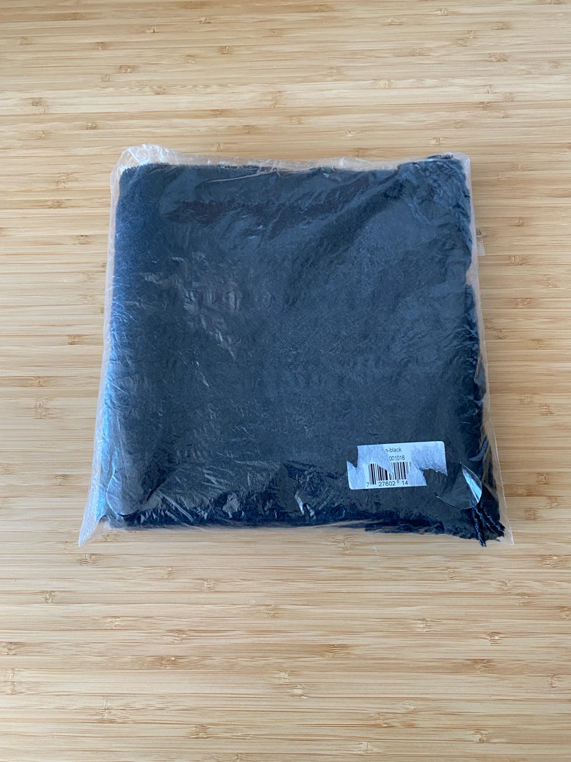 Charcoal Black Woven Scarf