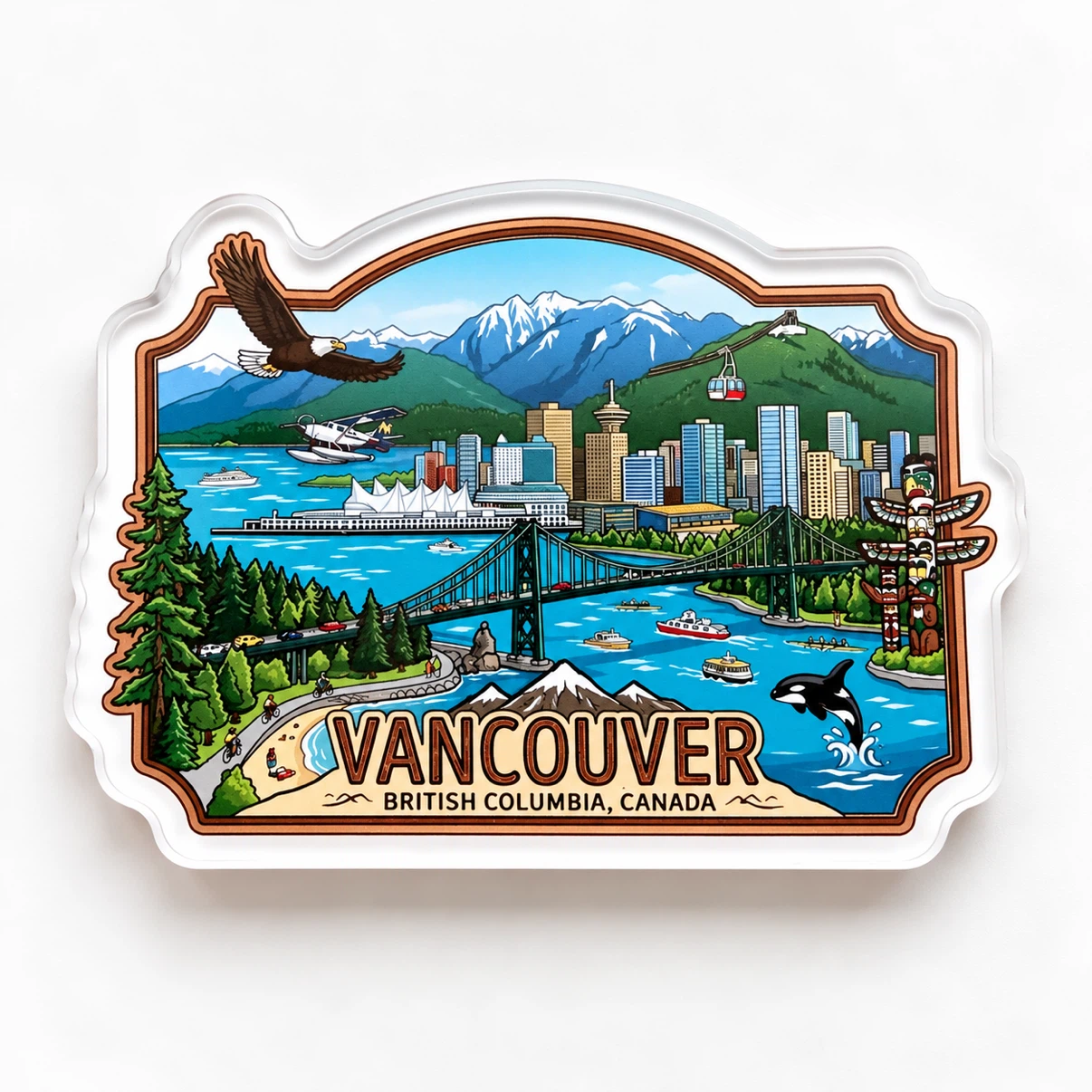 Vancouver British Columbia souvenir magnet