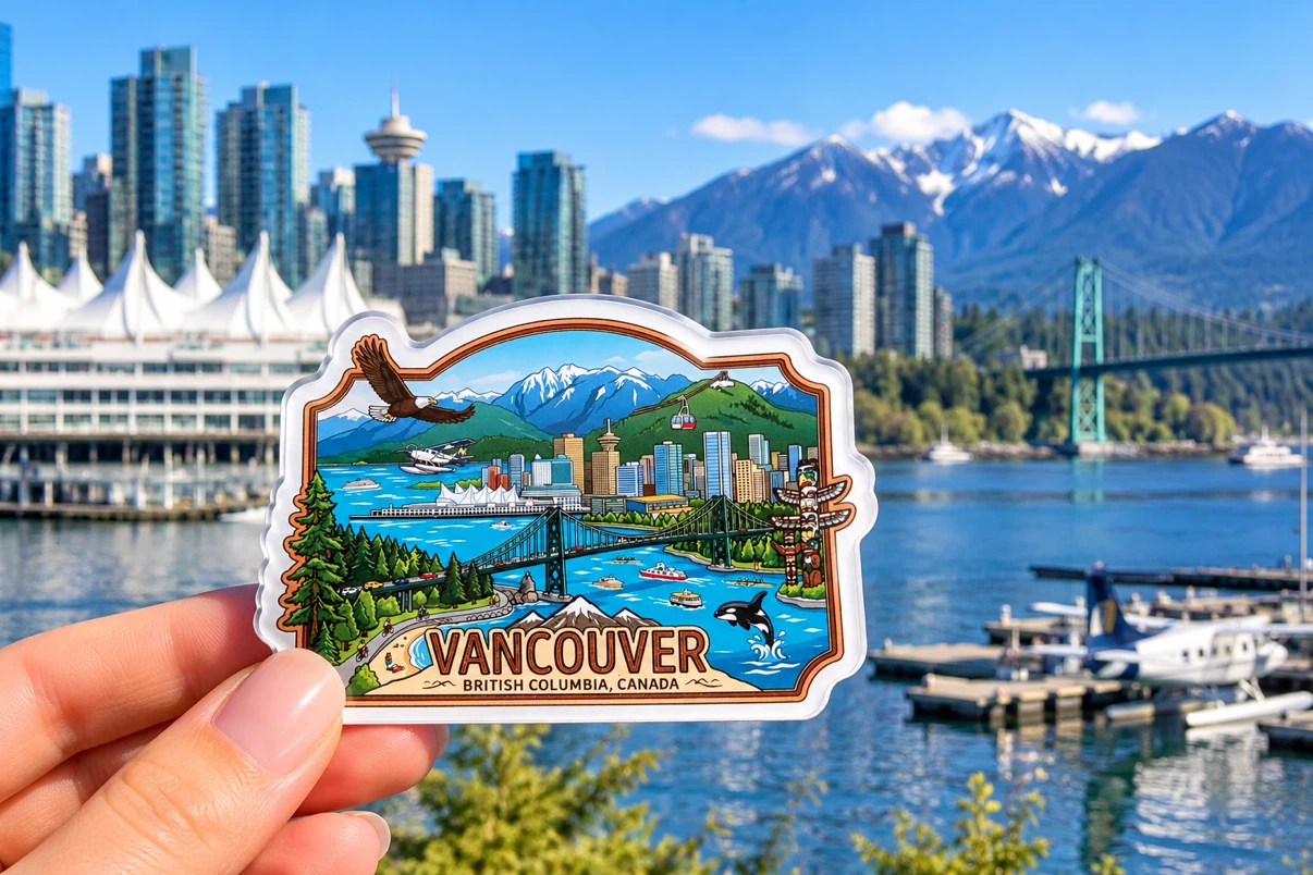 Vancouver British Columbia souvenir magnet - photo 2