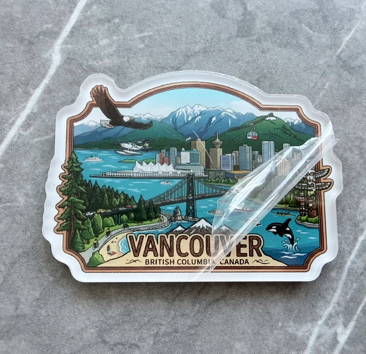 Vancouver British Columbia souvenir magnet - photo 4