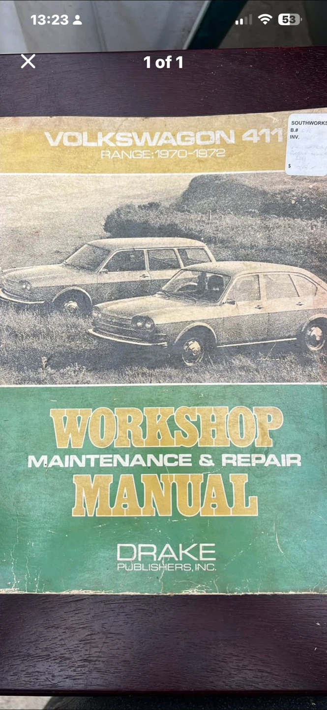 Volkswagen 411 Workshop Maintenance & Repair Manual