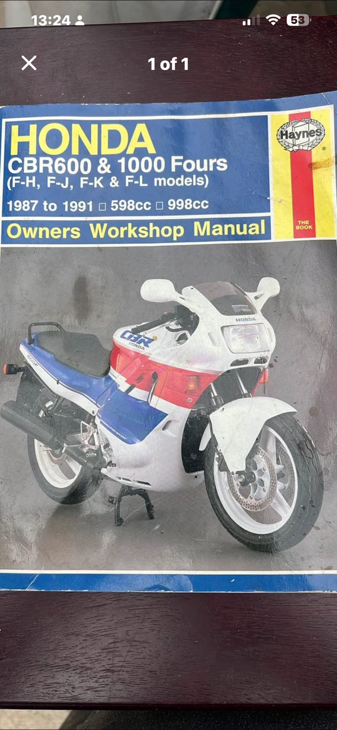 Haynes Honda CBR600 & 1000 Fours Workshop Manual