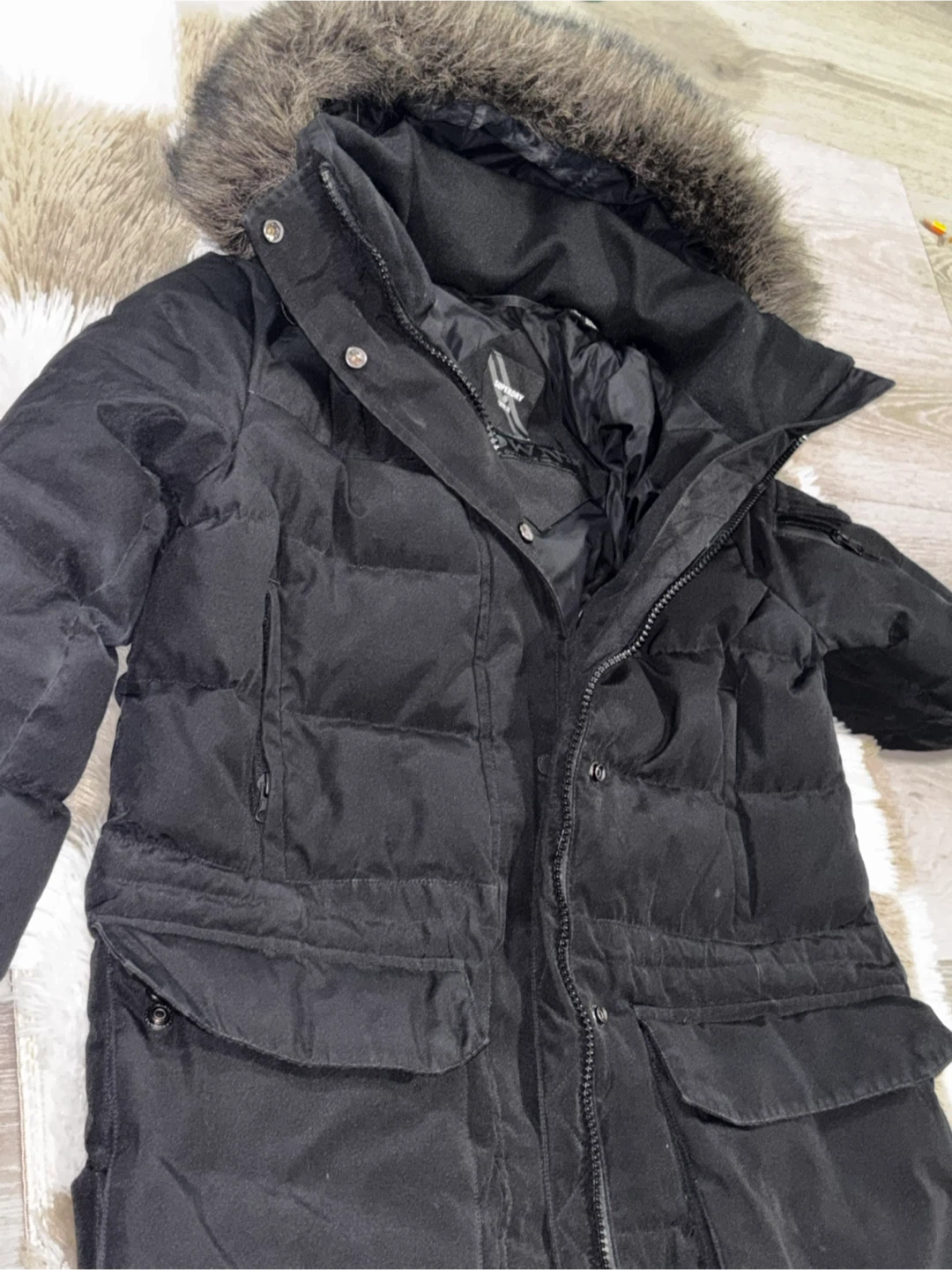 Superdry Black Down Parka Jacket - photo 2